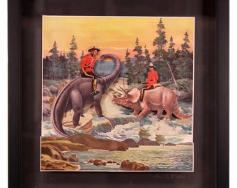 On Patrol - Hand cut high-relief collage