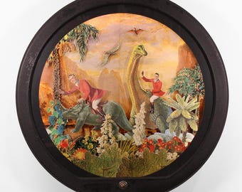 Kinetic Collage Sculpture -The Travelers- from artist Nemo Gould