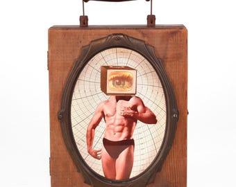 Interactive Collage Sculpture "Big Tech"