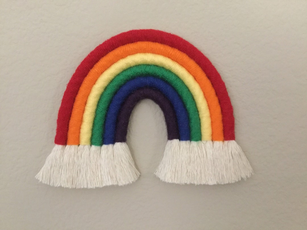 Rainbow Wall Hanging Macrame Wall Hanging Baby Decor Baby Etsy