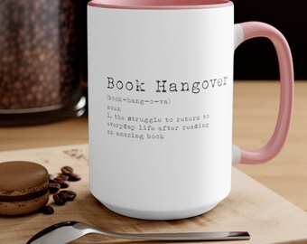 Book Hangover Color Coffee mug, Book Lover mug, Reading mug, Librarian mug, Bookworm mug, Librarian coffee mug, bibliophile, Writer, Author