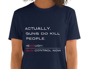 Gun Control Gun Reform En realidad, las armas matan a las personas Camiseta unisex Primera enmienda