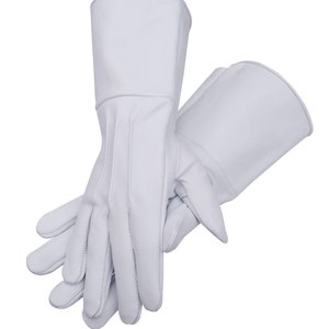 Gants de cosplay pour hommes faits à la main en cuir véritable, manchette longue, manchette médiévale image 4