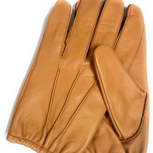 Men's thin unlined Police, Pilot, Search soft Sheep Leather Gloves