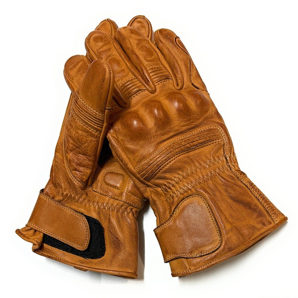 Premium Leather Motorcycle Gloves Gauntlet