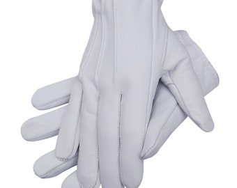 Gants fins non doublés en cuir de mouton souple Police, Pilote, Recherche pour hommes