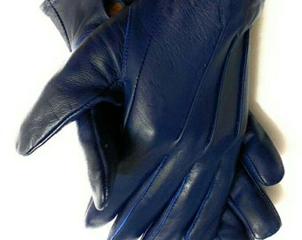 Men's Handmade Dress Driving Unlined Cycling Genuine Lambskin Leather Unlined Gloves