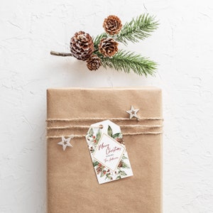 Christmas Gift Tag | Christmas Tag| Editable Gift Tag| Favor Tag | Gift Tag | Holiday Gift Tag | Editable Templates Printable