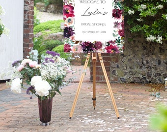 Bridal Shower Welcome Sign Template| Floral Bridal Shower | Welcome Sign | Editable Template