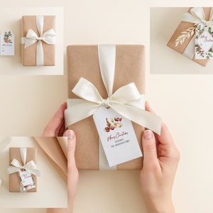 Christmas Gift Tag Set | Christmas Tag| Editable Gift Tag| Favor Tag | Gift Tag | Holiday Gift Tag | Editable Templates Printable