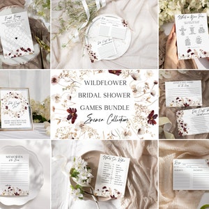 Bridal Shower Games | BoHo Bridal Shower| Bridal Shower Bundle | BoHo Wedding | Shower Template | Game Template | Editable Templates
