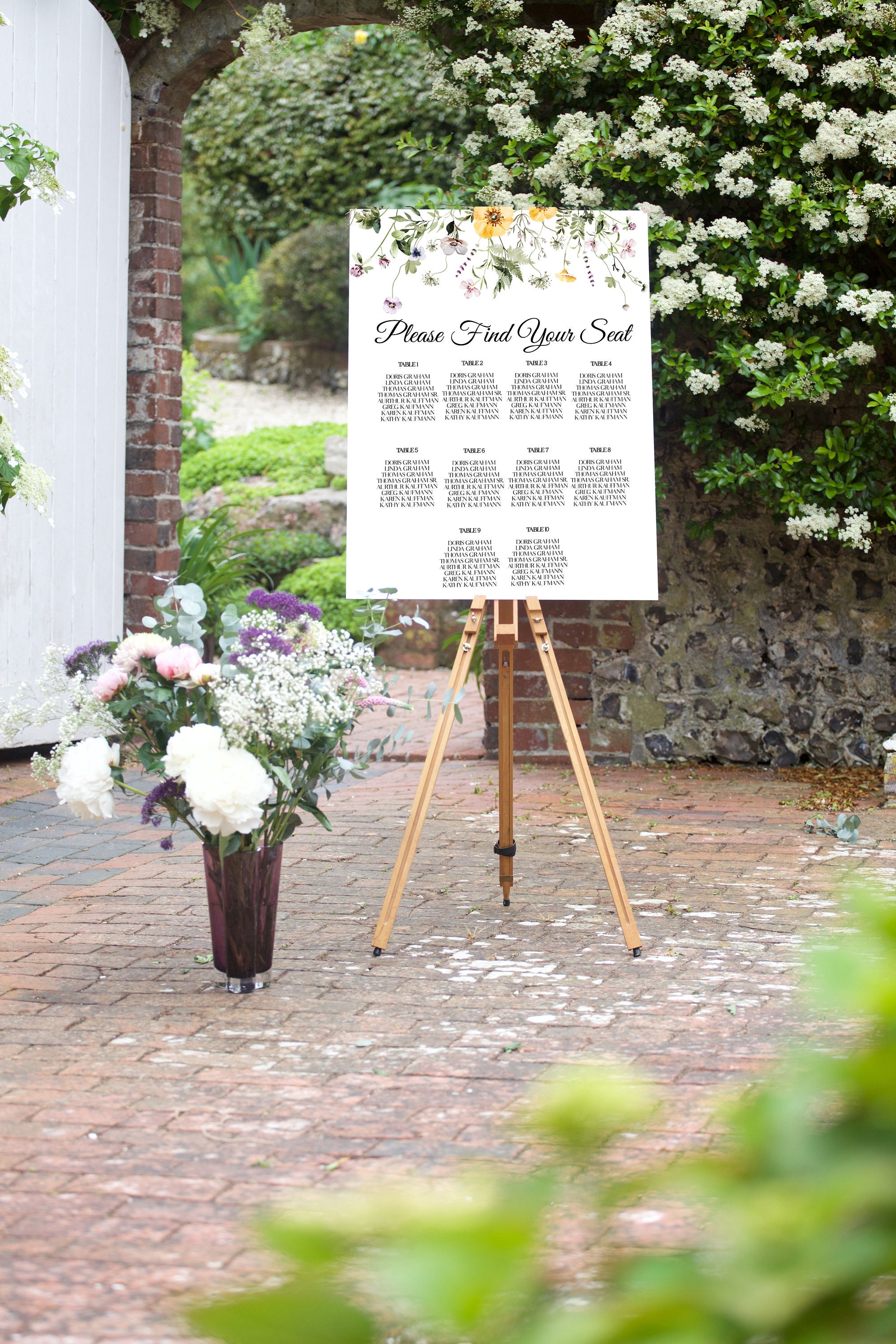 Wedding Seating Charts Template Wedding Table Assignments | Baby Shower ...