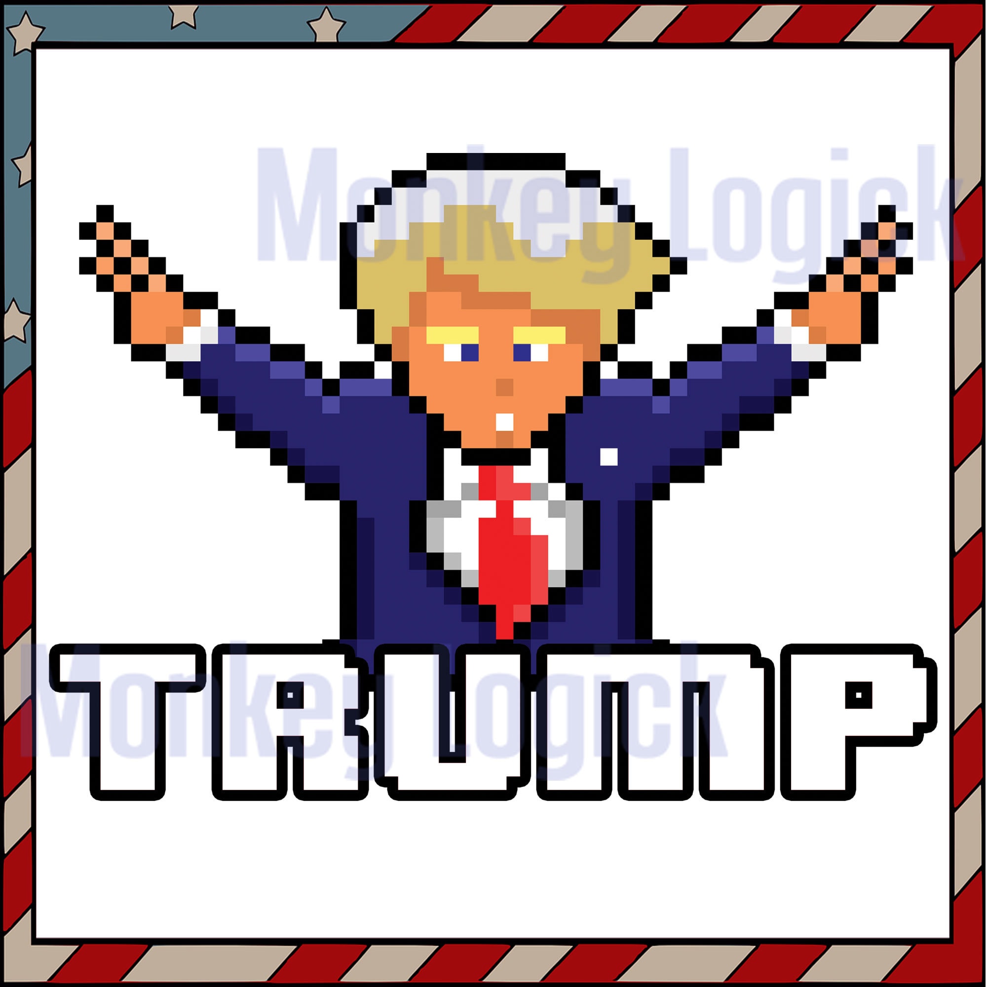 Trump Pixel Art Digital Download | Etsy