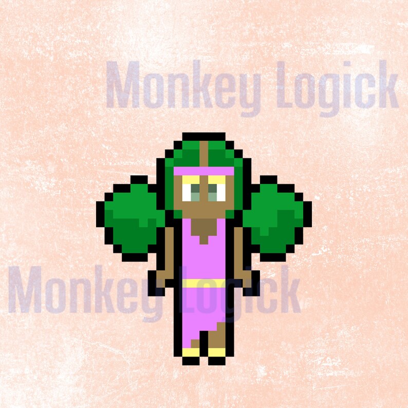 Etsy Pixel Art Afro PNG Digital Download Etsy