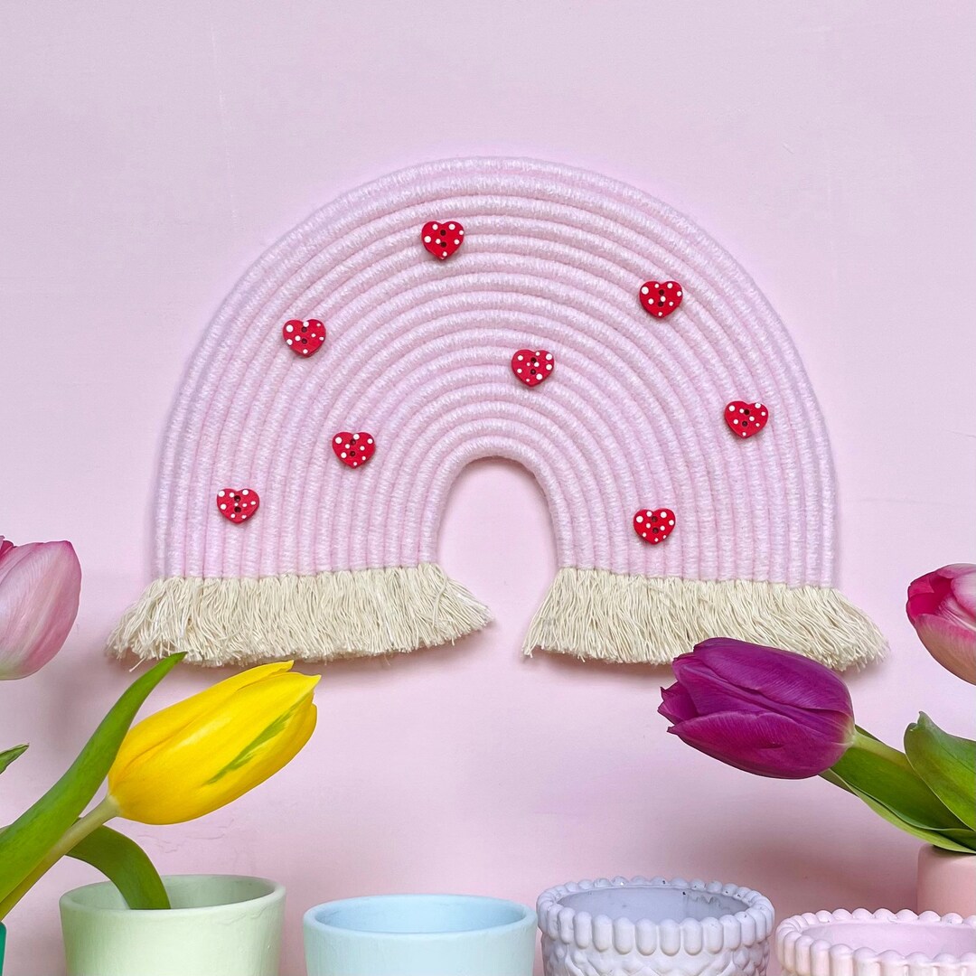 Rainbow Wall Hanging, Pastel Home Decor, Danish Pastel Decor, Aesthetic