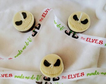 Jack Skellington Skull Tea Lights Candles with Evergreen Forest Scent