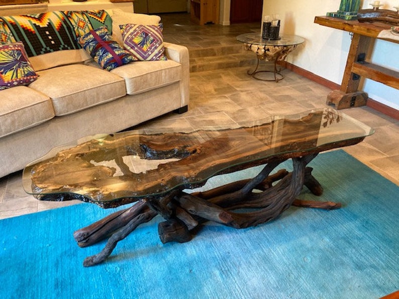 Natural Wood Coffee Table Etsy