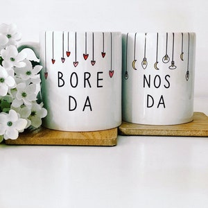 Bore da / Nos Da Mugs | Welsh gift, Cymraeg