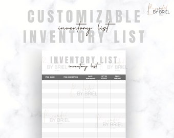 EDITABLE Small Business Inventory Tracker PDF