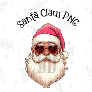 Santa Claus with Sunglasses Christmas Sublimation Holiday PNG