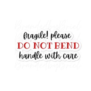 Fragile Do Not Bend PNG Downloadable & Printable