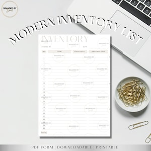 Modern Small Business Inventory List