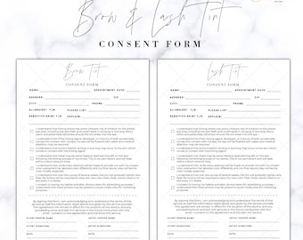 Editable Brow and Lash Tint Consent Form