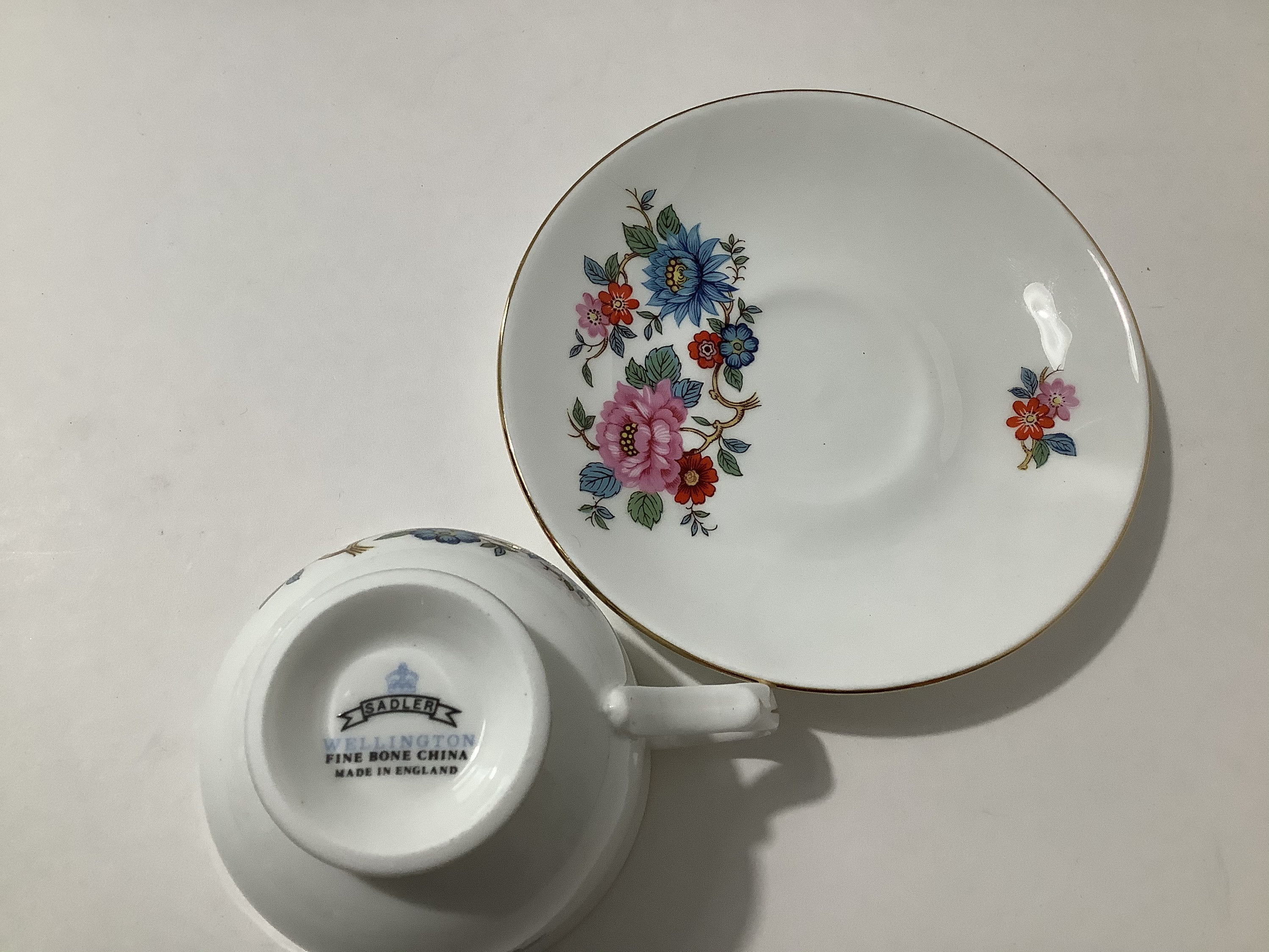 Sadler Wellington Fine Bone China Teacup and Saucer from Etsy