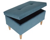 104 Colors Of Fabric , Ottoman Footstool Coffee Table Bench Puff Furniture Upholstered Storage Handmade Chesterfield Pouffe Glamour buttoned