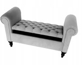 104 Colors Of Fabric , Ottoman Footstool Coffee Table Bench Puff Furniture Upholstered Storage Handmade Chesterfield Pouffe Glamour buttoned