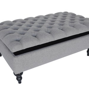 Ottomaanse Voetenbank Koffietafel Bank Poef Meubels Gestoffeerd Opbergruimte Handgemaakt Chesterfield Poef Glamour geknoopt modern