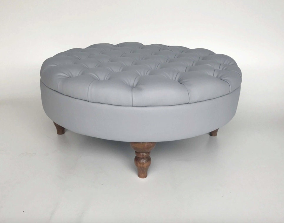 Large Round deep Footstool Coffee Table Bench Puff Furniture Etsy