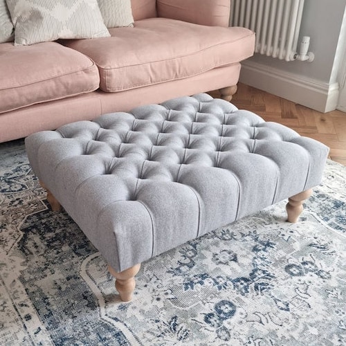 Large Bespoke Ottoman Footstool Coffee Table Chesterfield Etsy UK