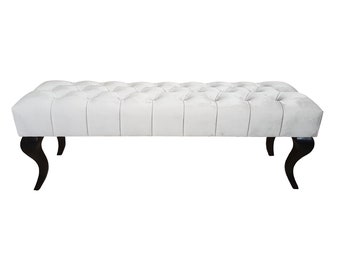 Chesterfield Upholstered Footstool- Coffee Table Chesterfield style deep buttoned