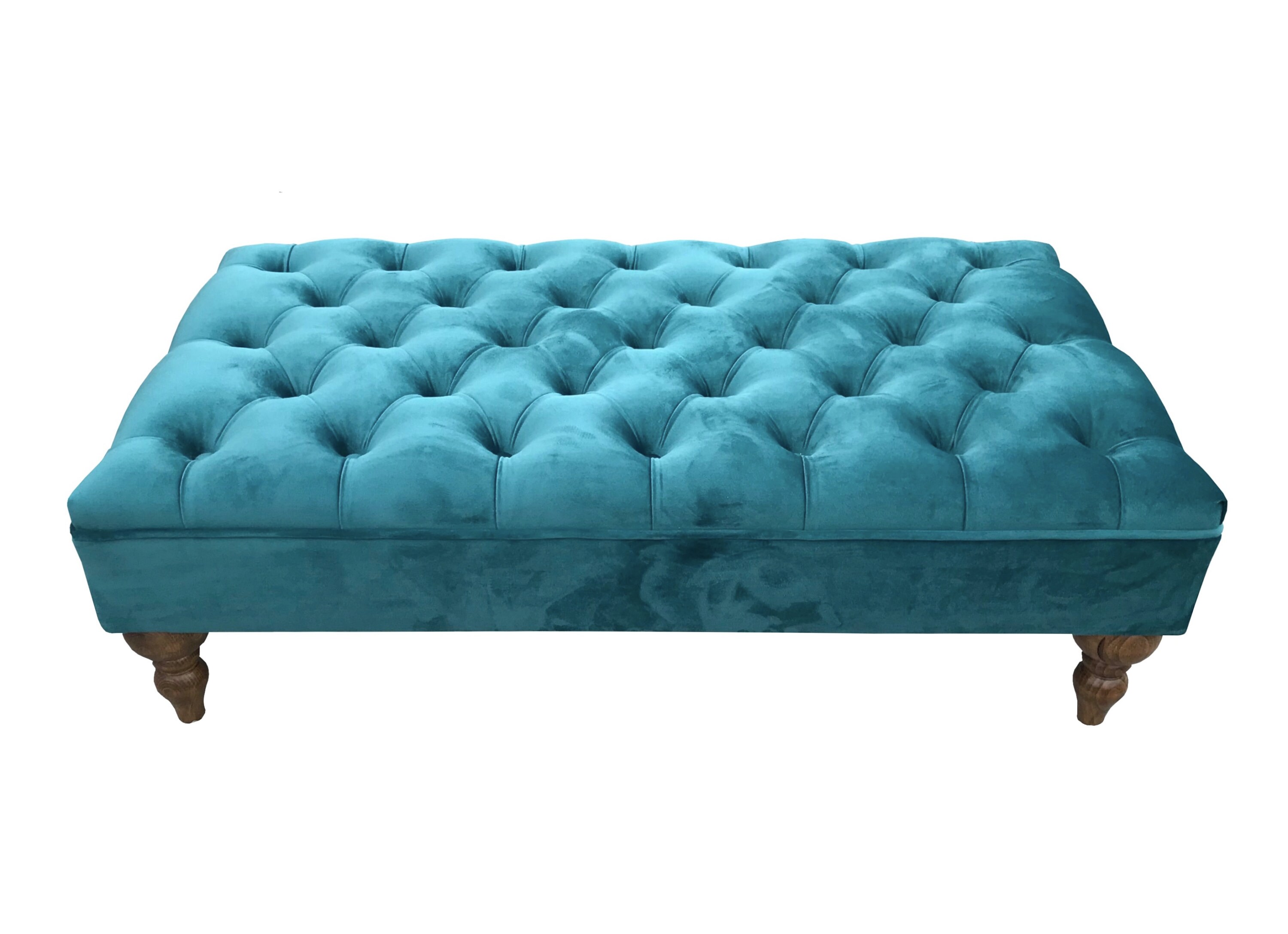Large Bespoke Footstool Coffee Table Chesterfield Style Deep Etsy