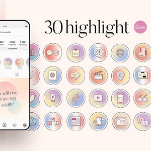 CANVA Coach Instagram Highlight Covers. Canva Instagram - Etsy