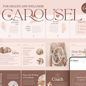 CANVA instagram carousel social media branding coach. Canva templates. promotion template. ladypreneur template. canva carousel template