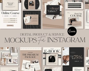 Szablon Instagram Canva mock up. makieta dla trenerów. Szablon Canva. iPad i iPhone. Pakiet mediów społecznościowych. Trener marki. Tutor blogera