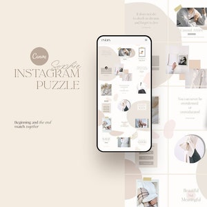 Instagram template Canva. Canva puzzle. Canva template. Branding. Social Media Template. Promotional template. Blogger. Instagram Puzzle.