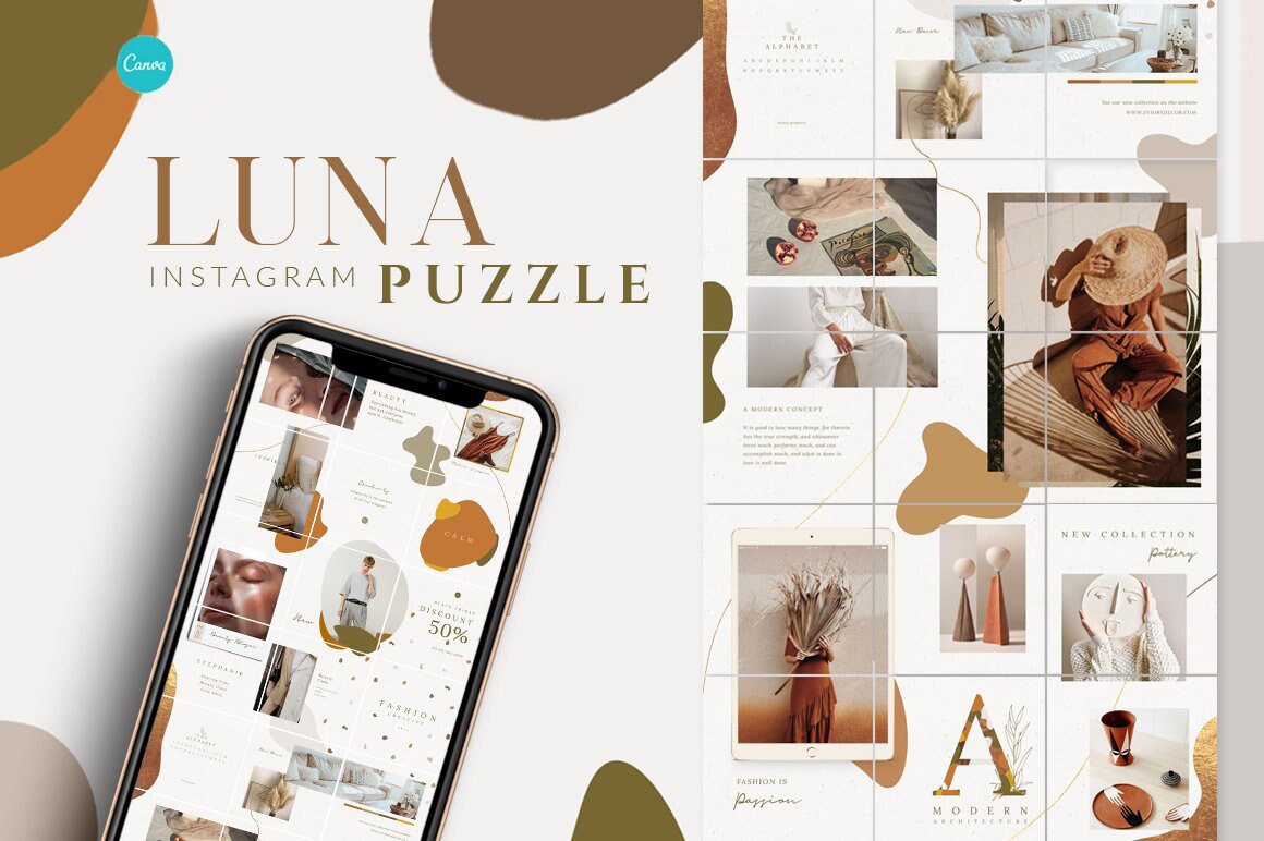 Instagram template Canva. Canva puzzle. Canva template. Instagram Branding. Inspirational quotes. Blogger. Instagram Puzzle. Canva Template