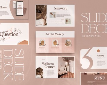 Wellness Coach Slide Deck | Mental Health Presentation (111 Templates)