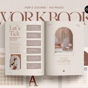 143 Workbook Canva. Canva Temp;ate for Coach Webinar Guideline. Resource Book. Online Course Book. Canva Ebook. Canva Template. Webinar