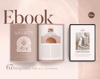Wellness eBook Template: 67 Canva Pages for Mental Health Coaches