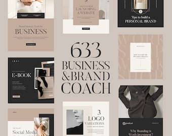 Instagram テンプレート Canva。コーチ向け Instagram。Canva テンプレート。チャートとグラフ。インスピレーションを与える名言。ブランディング コーチ。ブロガー