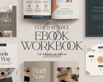 CANVA Bundle Ebook + Workbook 2 in 2 for Branding Coach Brand guideline. Brand Strategist. Templates for coach. Course kit creator. Handbook