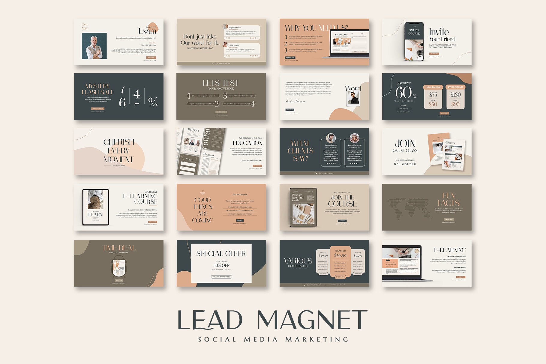 Canva Template Lead Magnet Social Media Pack. Instagram Template ...