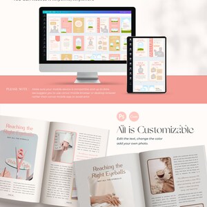 May include: A pink and white digital design template with the text "Reaching the Right Eyeballs, Not All the Eyeballs" and a photo of a hand wearing a ring. The template is customisable and can be edited with text, colour, and photos.