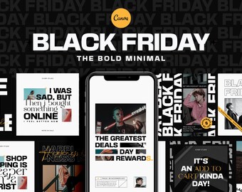 black friday social media pack. promotional template. sale booster canva. facebook template. pinterest. instagram story. social media bundle