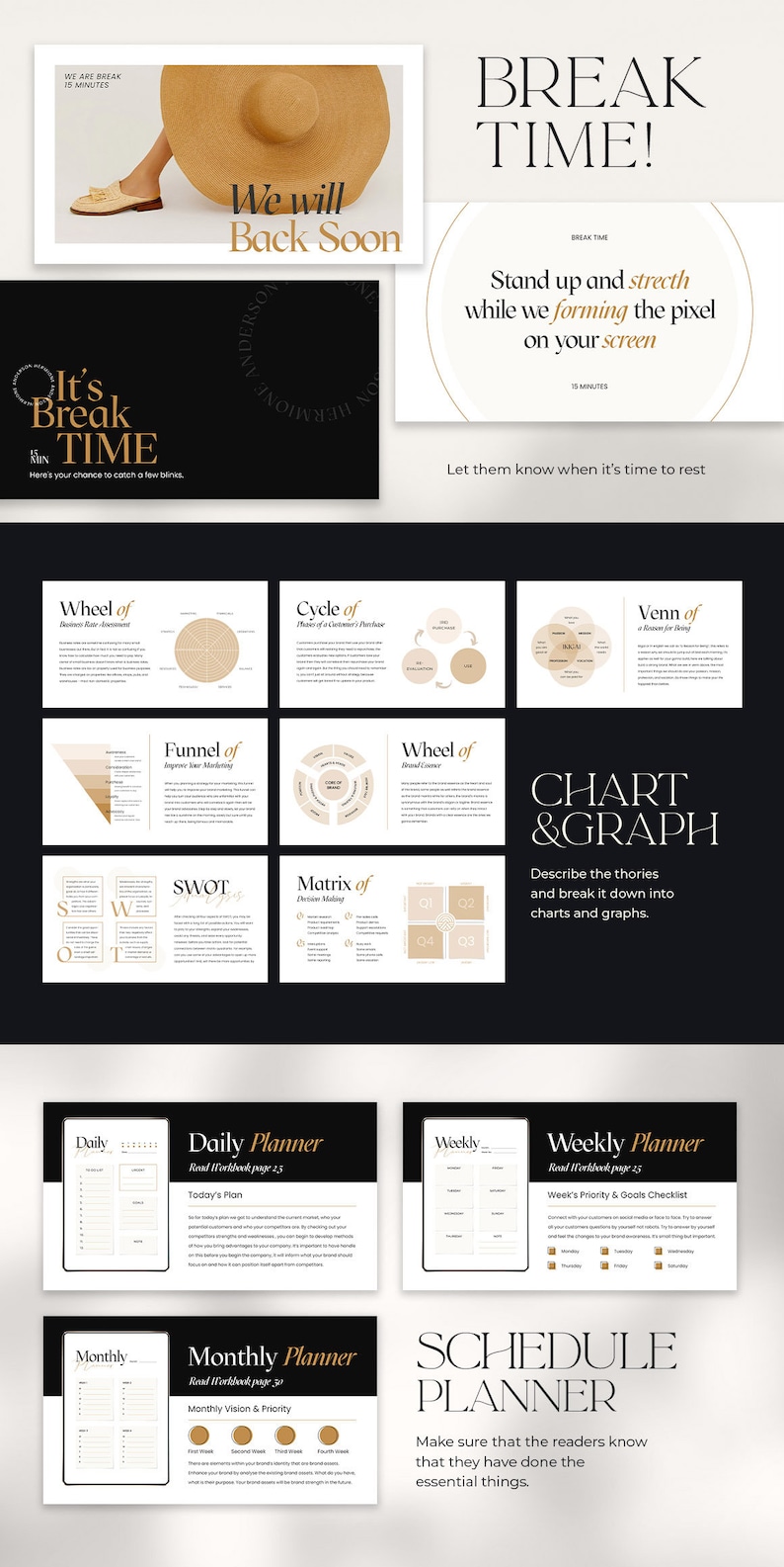 CANVA Slide Deck Presentation. Presentation Template. Canva Etsy