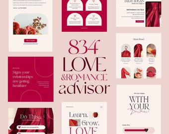 Social Media Pack. Instagram Canva. Pinterest template Canva. relationship coach. love consultant. ladypreneur template. Womanpreneur quotes